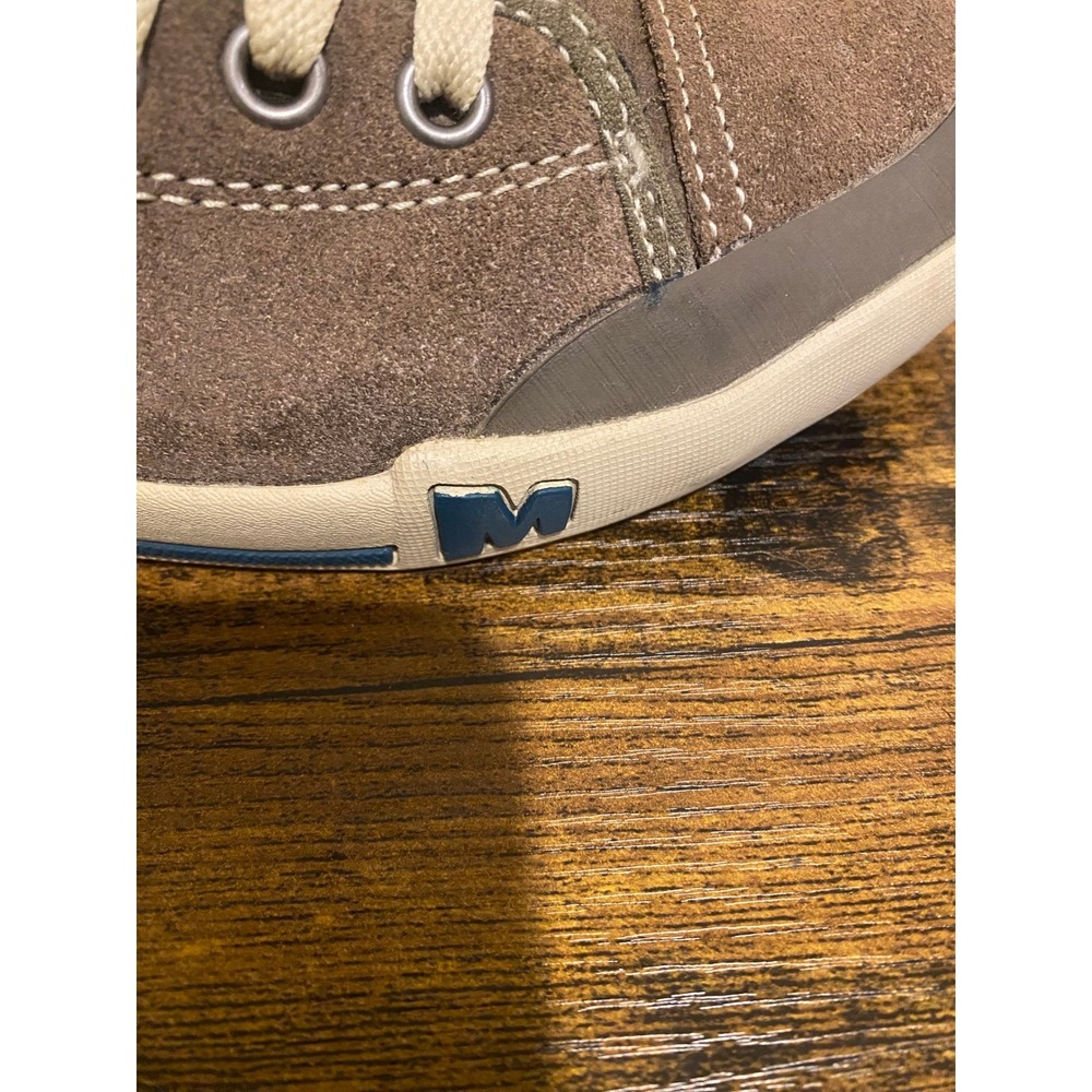 Merrell Brown Suede Blue Accent Lace Up Casual Sneakers Shoes Men's - Picture 5 of 11